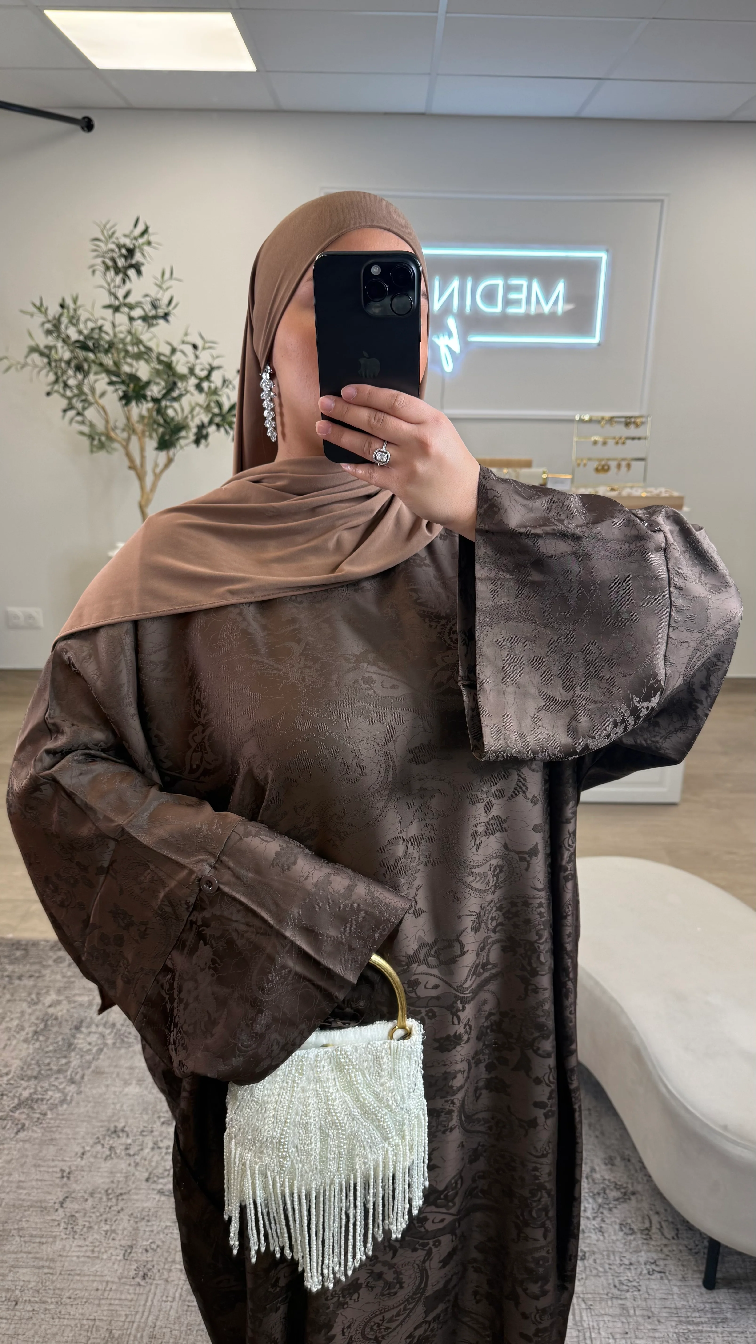 ABAYA IMPRIMER [ MARRON ] - Image 2