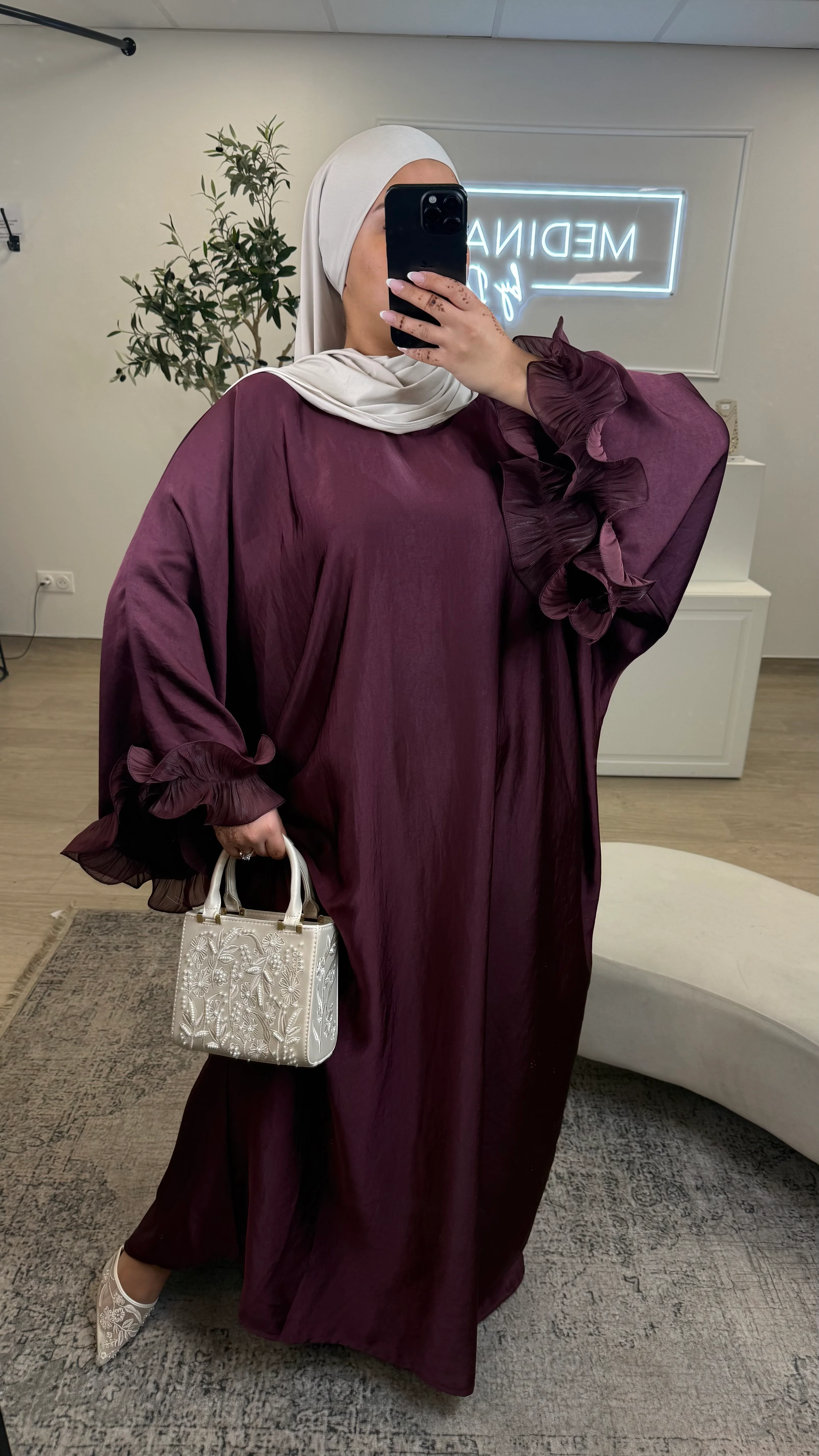 ABAYA SYRA [ bordeau ] - Image 2