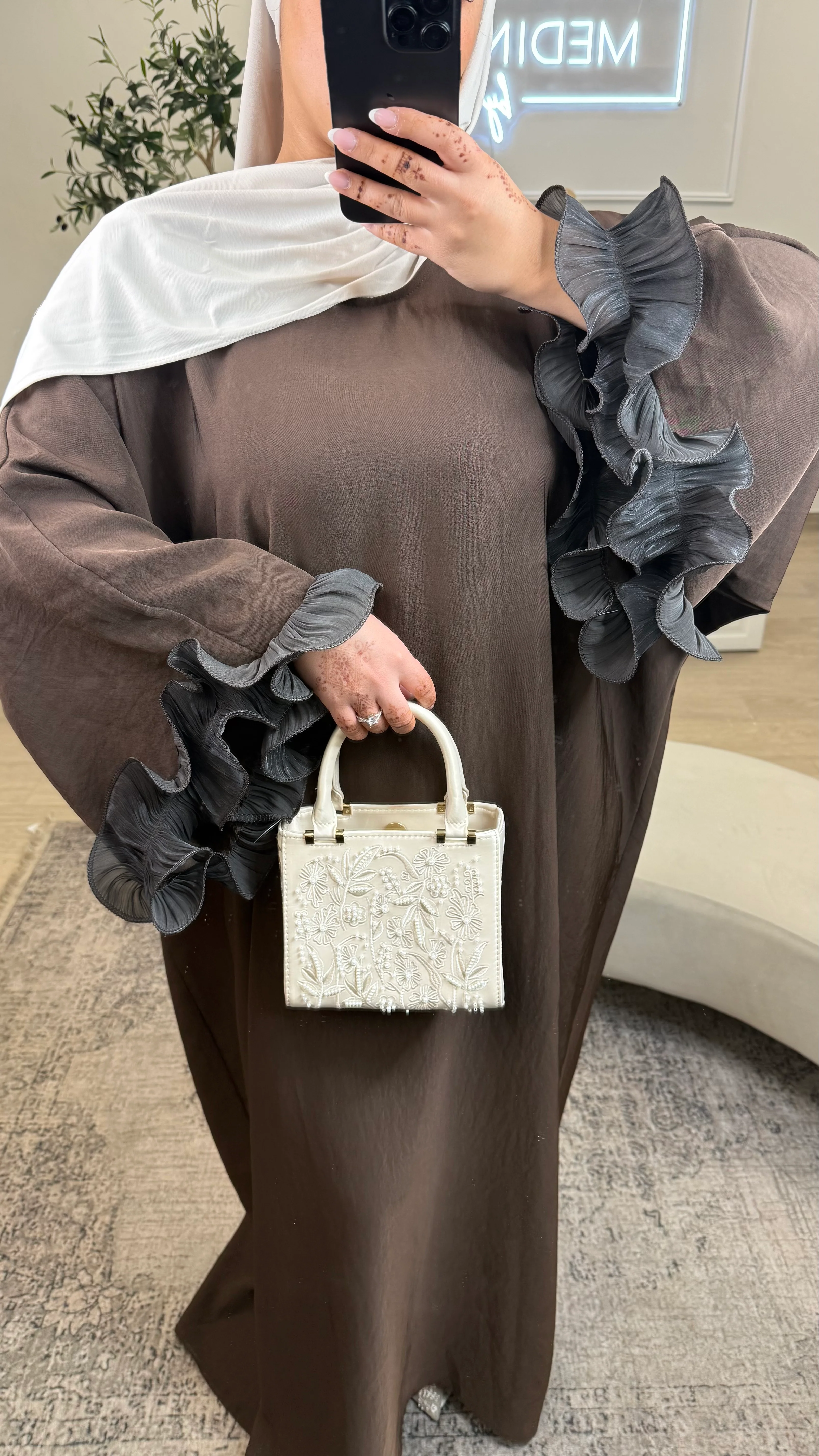 ABAYA SYRA [ marron ] - Image 2