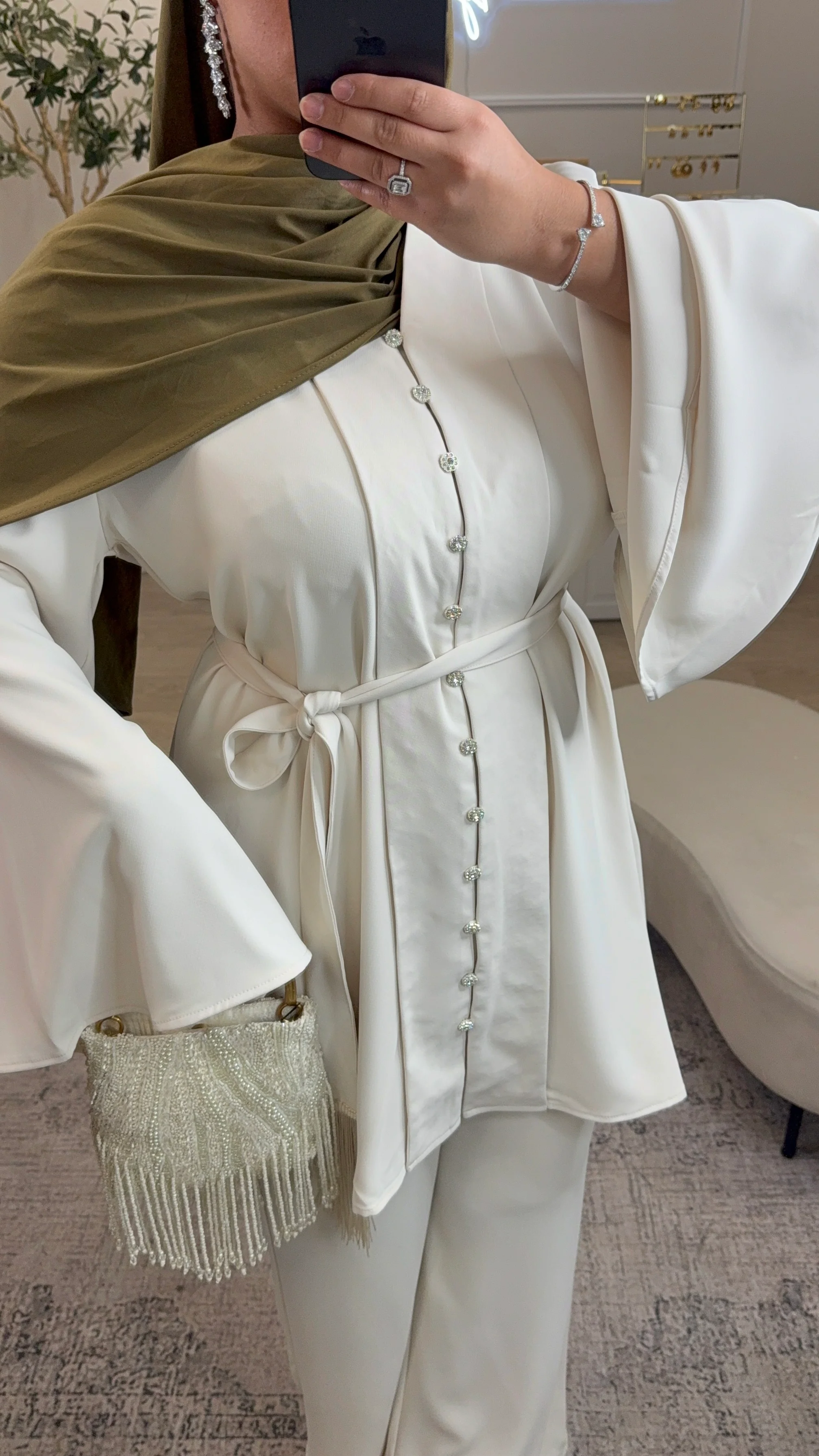 ENSEMBLE SIA DIAMANT [ crème ] - Image 3